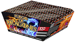 BATERIA FUEGO DE DRAGONES 100disp 20mm